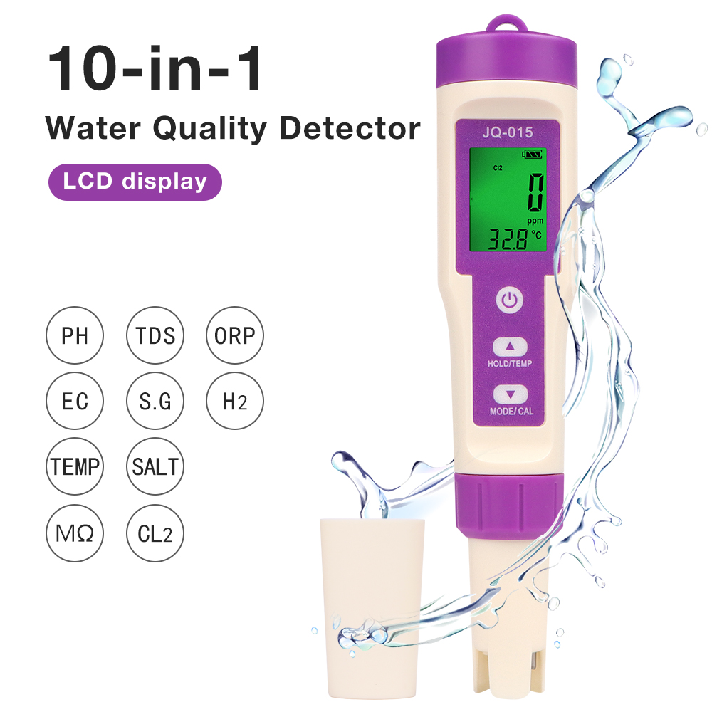 Marine Aquarium Water Testing - Многофункциональный Bluetooth-тестер качества воды 10-в-1: измеритель