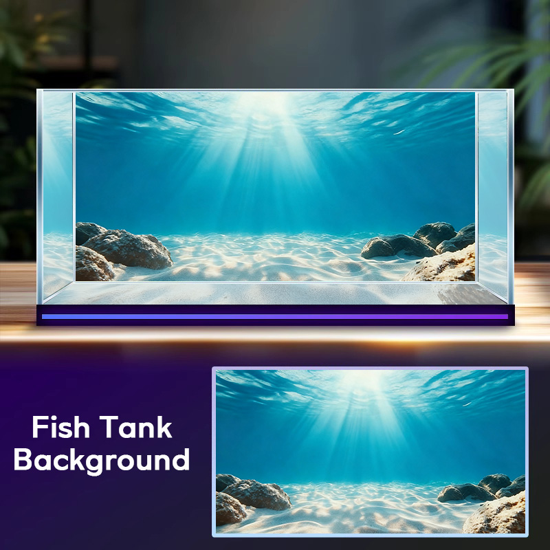 Aquarium Marine Sand - Самоклеящаяся наклейка-фон для аквариума с изображением