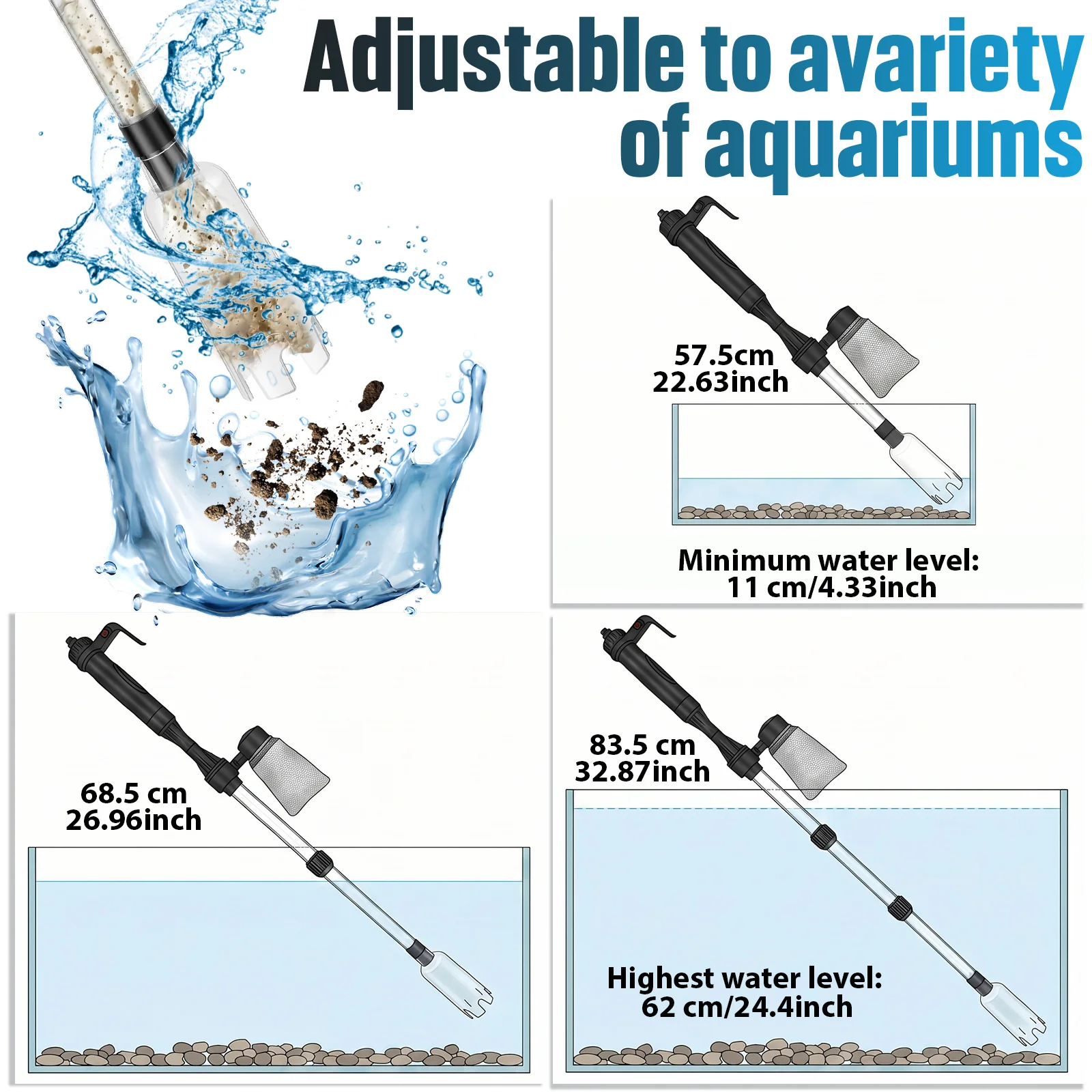 Вакуумный очиститель грунта дл – обзор и цена Aquarium Marine Sand