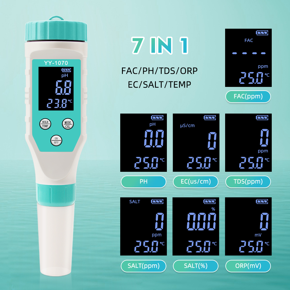 7 в 1 кл температура TDS ОВП E – обзор и цена Marine Aquarium Water Testing